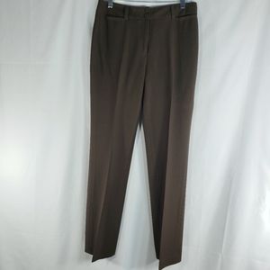 Talbots Heritage Boot Brown Double Button Front Waist Dress Pants Size 4